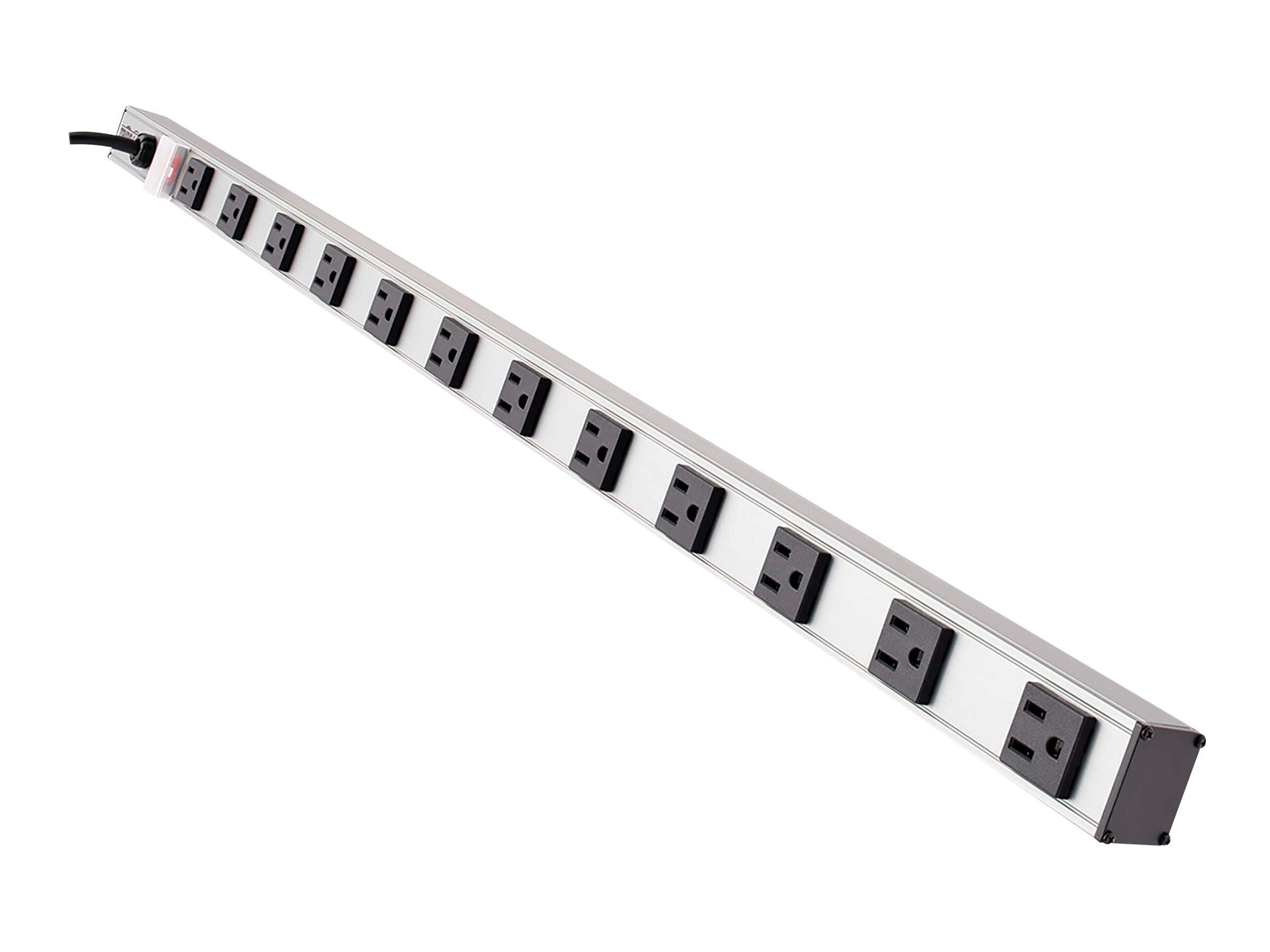 Tripp Lite 12 Outlet Bench and Cabinet Power Strip, 15 Foot Cord, Silver 2136089